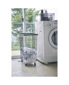 Panier à linge avec angles noir - 28x46.5x61 cm