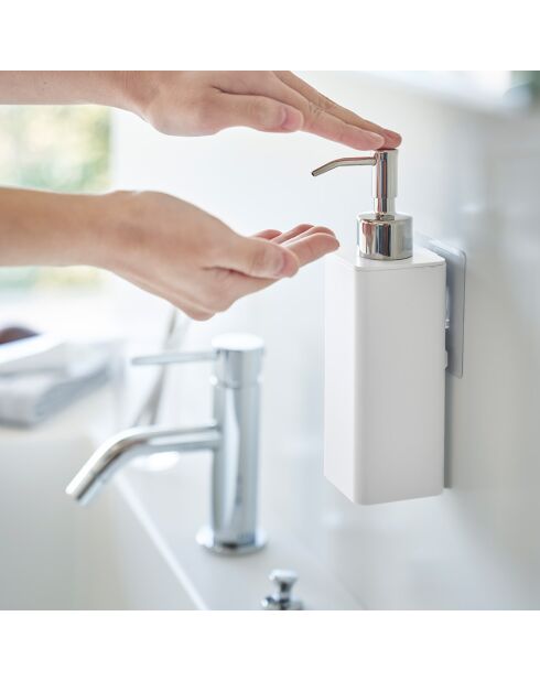 Witte zeepdispenser - 5,5x7,5x19,5 cm