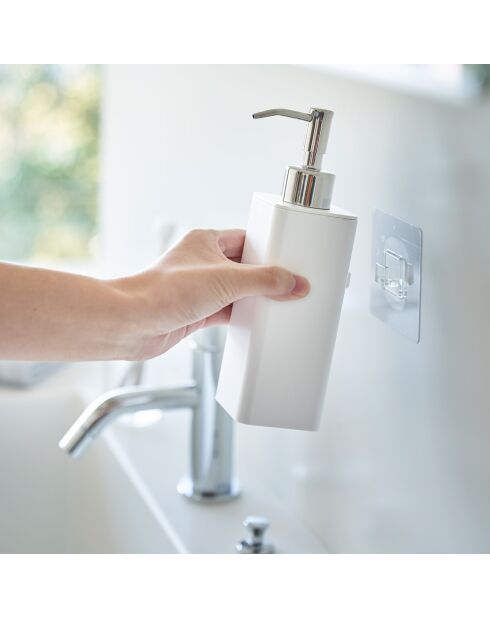 Witte zeepdispenser - 5,5x7,5x19,5 cm