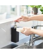 Distributeur de savon noir - 5.5x7.5x19.5 cm
