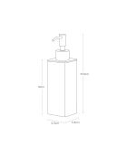 Distributeur de savon noir - 5.5x7.5x19.5 cm