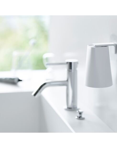 Support de verre blanc - 7x7x9.5 cm