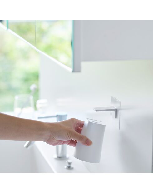 Support de verre blanc - 7x7x9.5 cm