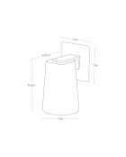 Weißer Glashalter - 7x7x9,5 cm