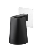 Zwarte glazen houder - 7x7x9,5 cm