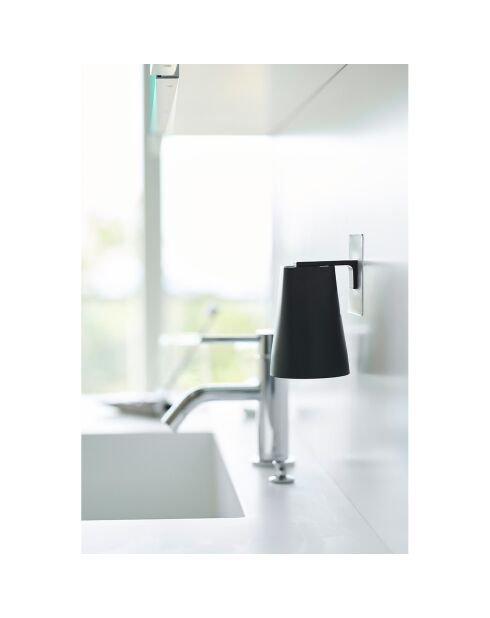 Support de verre noir - 7x7x9.5 cm