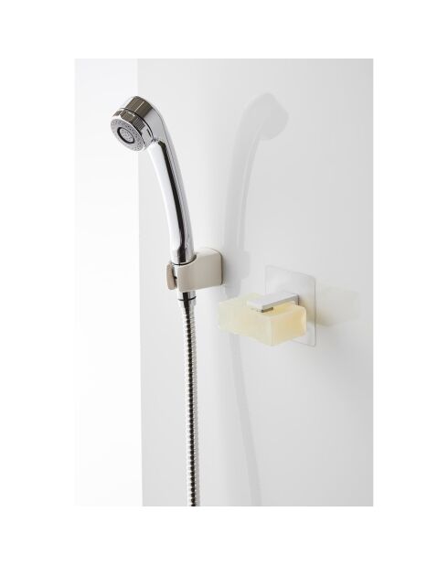 Porte-savon avec aimant blanc - 7x5.5x7 cm