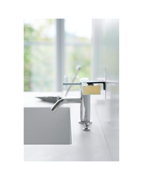 Jabonera con imán negro - 7x5,5x7 cm