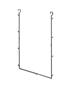 2-stöckiges, ausziehbares Schrankregal, 56 — 96 x 5,5 x 100 cm, Schwarz