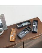 Boîte à accessoires à 3 niveaux avec couvercle noire - 24x8x11.5 cm