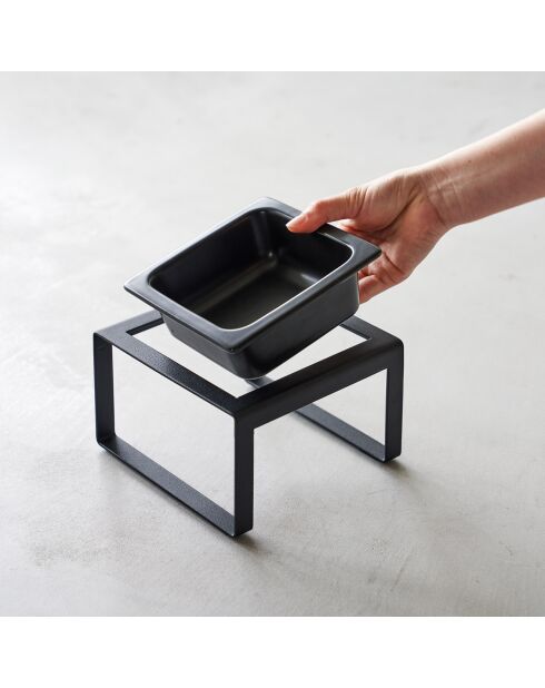 Zwarte schaal - 15x15,5x10 cm