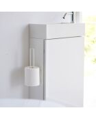 Weißer Toilettenpapierhalter - 3,7 x 7,3 x 25 cm