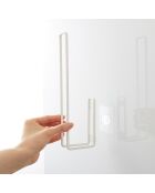 Weißer Toilettenpapierhalter - 3,7 x 7,3 x 25 cm