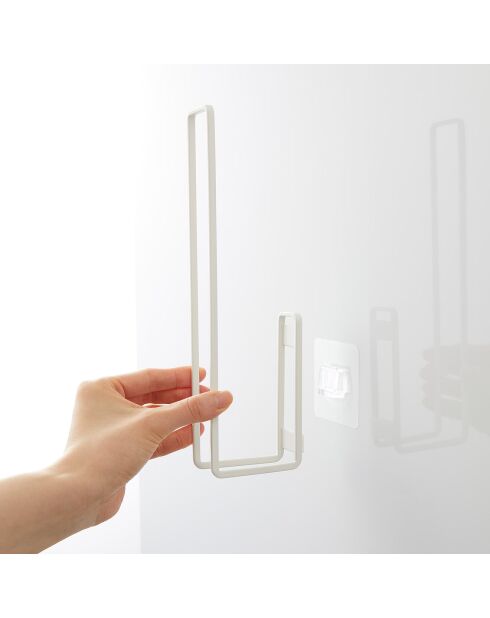 Weißer Toilettenpapierhalter - 3,7 x 7,3 x 25 cm