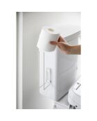 Weißer Toilettenpapierhalter - 3,7 x 7,3 x 25 cm