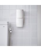 Weißer Toilettenpapierhalter - 3,7 x 7,3 x 25 cm