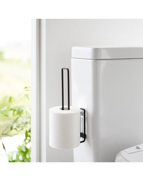 Porte-papier toilette noir - 3.7x7.3x25 cm