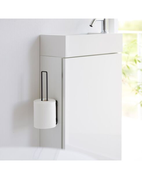 Porte-papier toilette noir - 3.7x7.3x25 cm