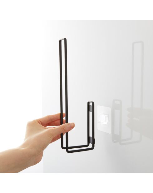 Porte-papier toilette noir - 3.7x7.3x25 cm