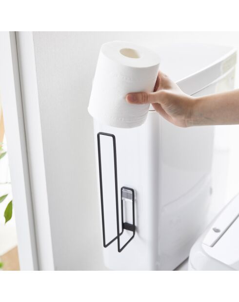 Porte-papier toilette noir - 3.7x7.3x25 cm