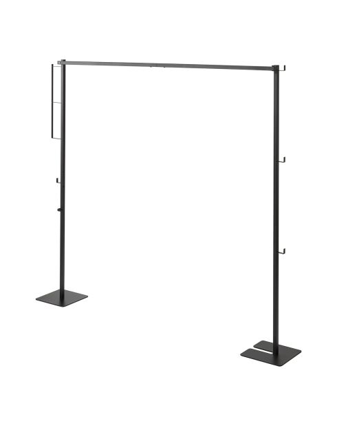 Opvouwbare zwarte binnendroger - 175x25x160 cm