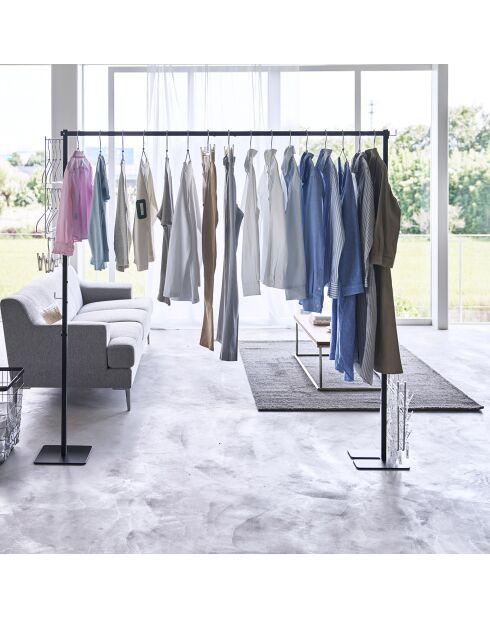 Opvouwbare zwarte binnendroger - 175x25x160 cm