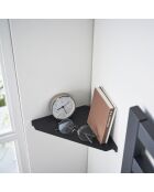 Etagère d'angle murale noire - 22x22x3.3 cm