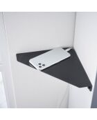 Etagère d'angle murale noire - 22x22x3.3 cm