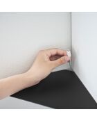 Etagère d'angle murale noire - 22x22x3.3 cm