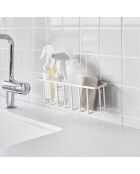 Cestino multiuso con gancio bianco - 30,5x8,5x10 cm