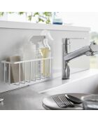 Cestino multiuso con gancio bianco - 30,5x8,5x10 cm