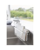 Cestino multiuso con gancio bianco - 30,5x8,5x10 cm