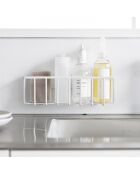 Cestino multiuso con gancio bianco - 30,5x8,5x10 cm