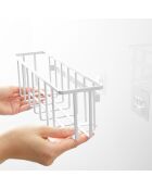 Cestino multiuso con gancio bianco - 30,5x8,5x10 cm