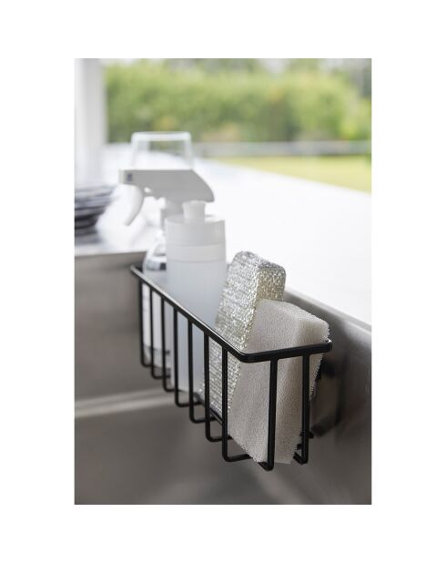 Cestino multiuso con gancio nero - 30,5x8,5x10 cm