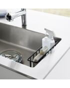 Cestino multiuso con gancio nero - 30,5x8,5x10 cm