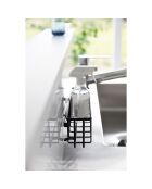 Cestino multiuso con gancio nero - 30,5x8,5x10 cm