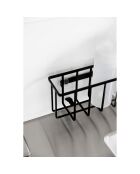 Cestino multiuso con gancio nero - 30,5x8,5x10 cm