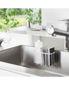 Cestino multiuso con gancio bianco - 15,5x8,5x10 cm