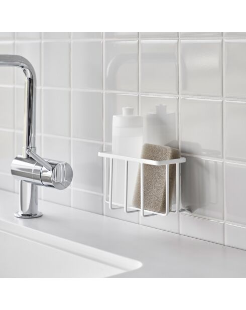 Cestino multiuso con gancio bianco - 15,5x8,5x10 cm