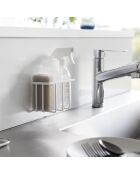 Cestino multiuso con gancio bianco - 15,5x8,5x10 cm