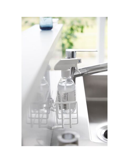 Cestino multiuso con gancio bianco - 15,5x8,5x10 cm