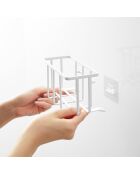 Cestino multiuso con gancio bianco - 15,5x8,5x10 cm