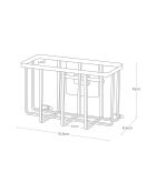 Cestino multiuso con gancio bianco - 15,5x8,5x10 cm