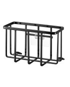 Cestino multiuso con gancio nero - 15,5x8,5x10 cm