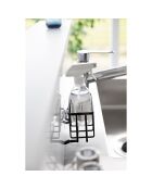 Cestino multiuso con gancio nero - 15,5x8,5x10 cm