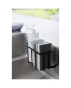 Cestino multiuso con gancio nero - 15,5x8,5x10 cm