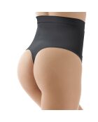 Zwart getailleerd slipje met hoge taille