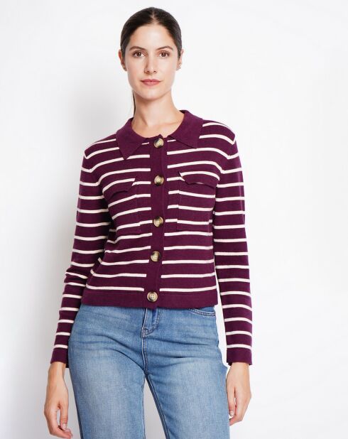 Cardigan Audrey bordeaux