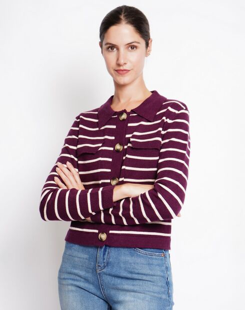 Cardigan Audrey bordeaux